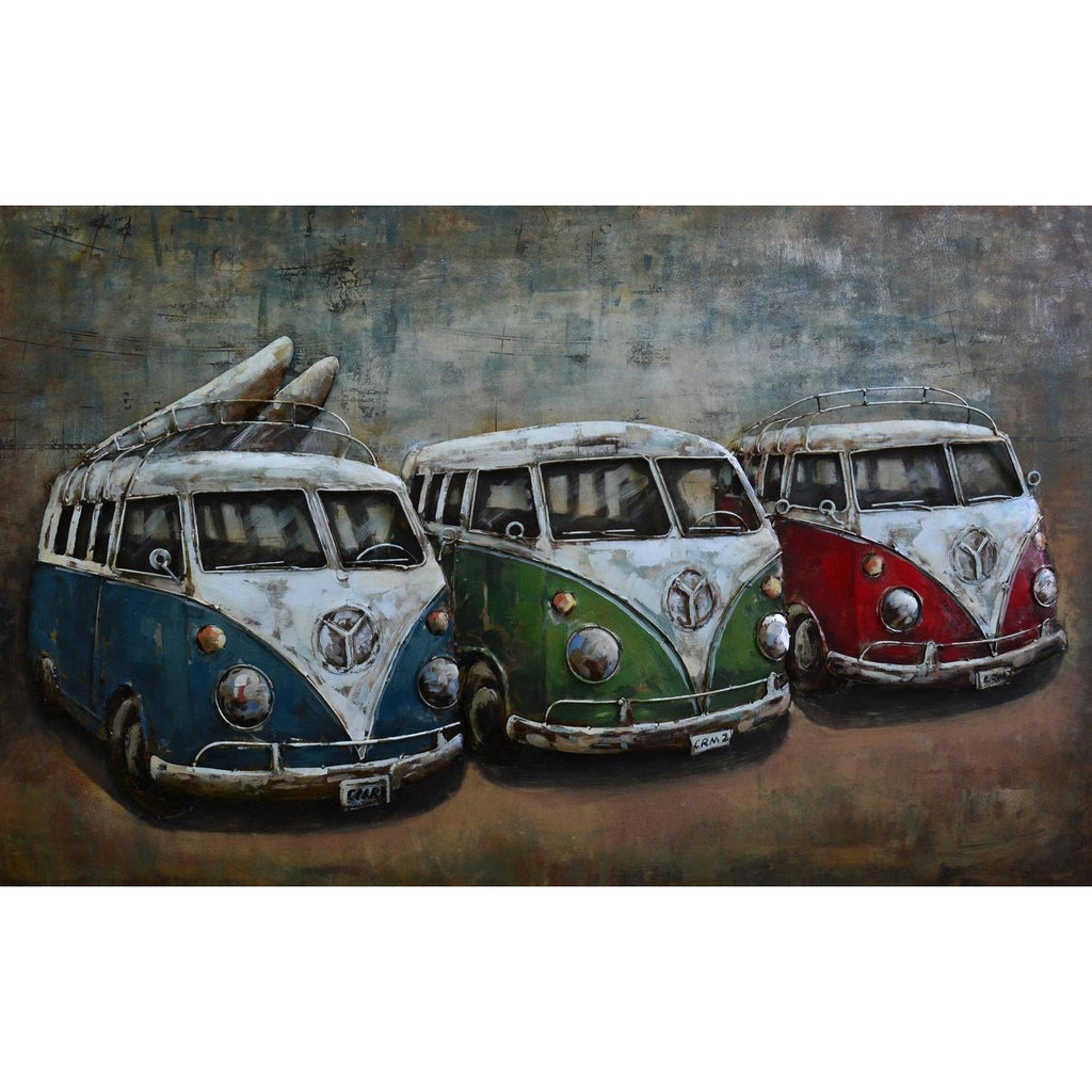 3D Metallbild 3 VW Bullis - Das Holländische Möbelhaus
