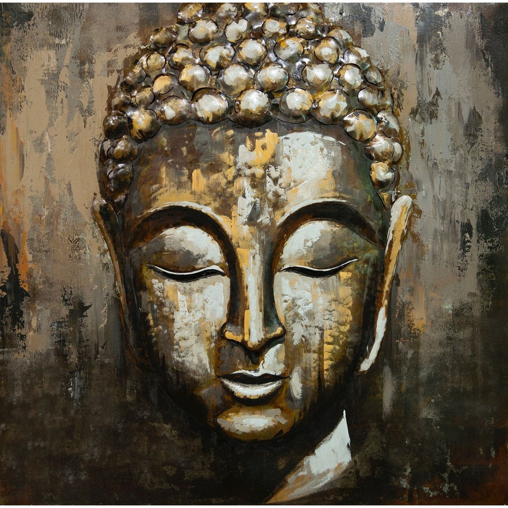 3D Metallbild Buddha - Das Holländische Möbelhaus