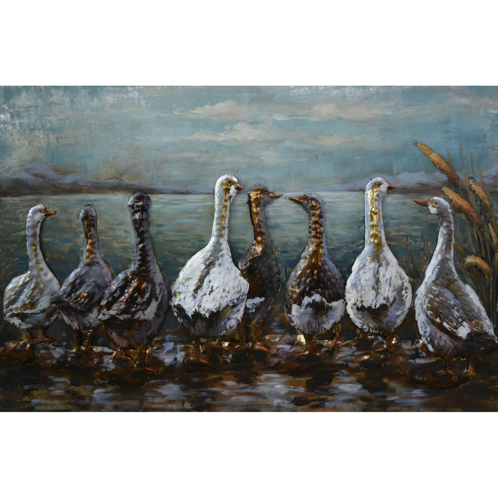 3D Metallbild Gänse - Das Holländische Möbelhaus