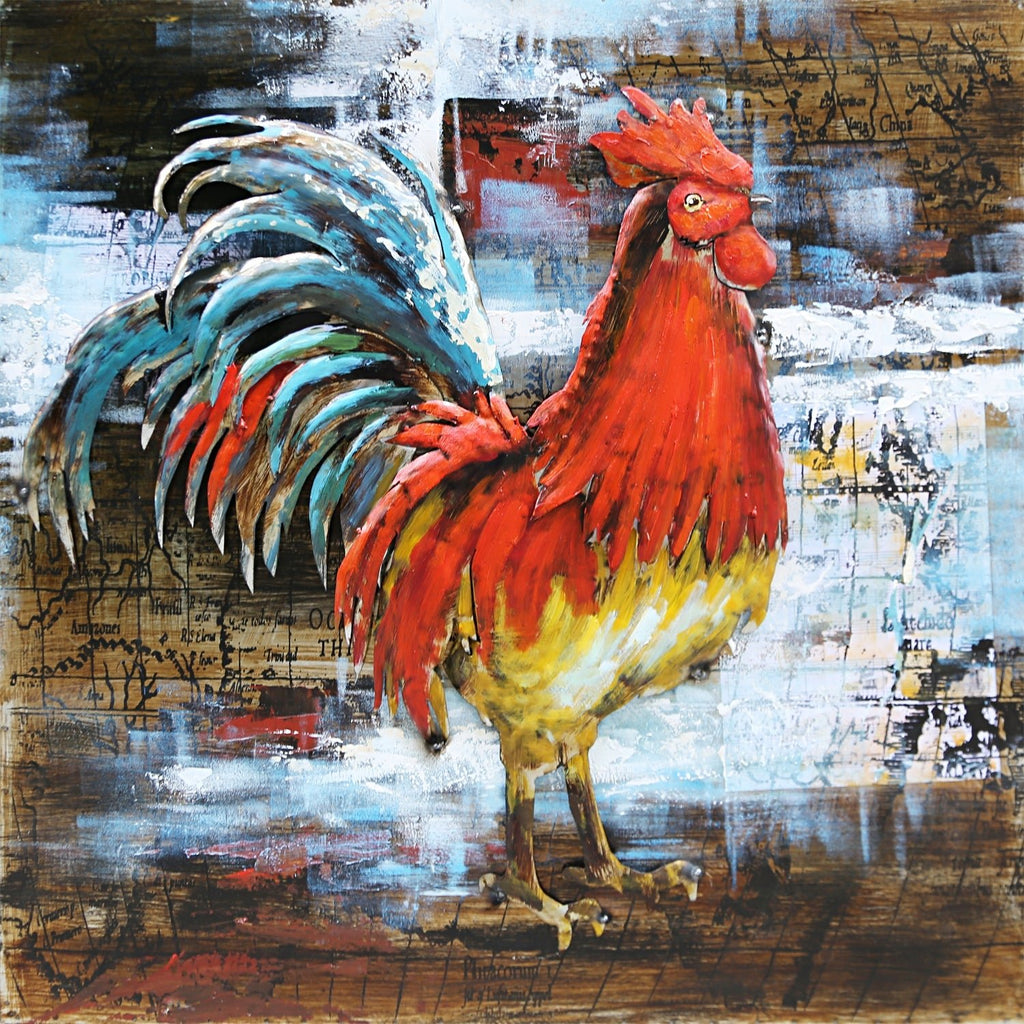 3D Metallbild Huhn - Das Holländische Möbelhaus