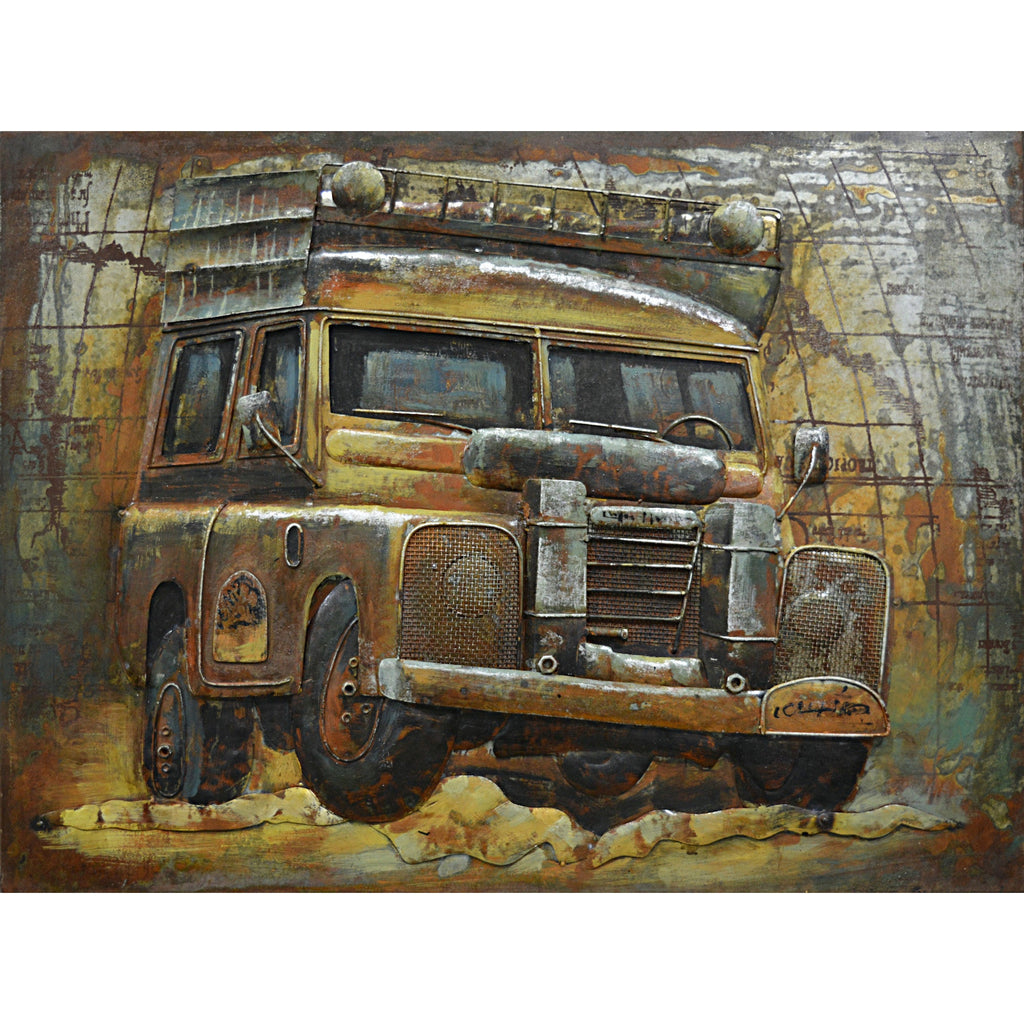 3D Metallbild Land Rover - Das Holländische Möbelhaus