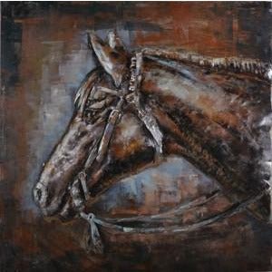 3D Metallbild Pferdekopf - Das Holländische Möbelhaus