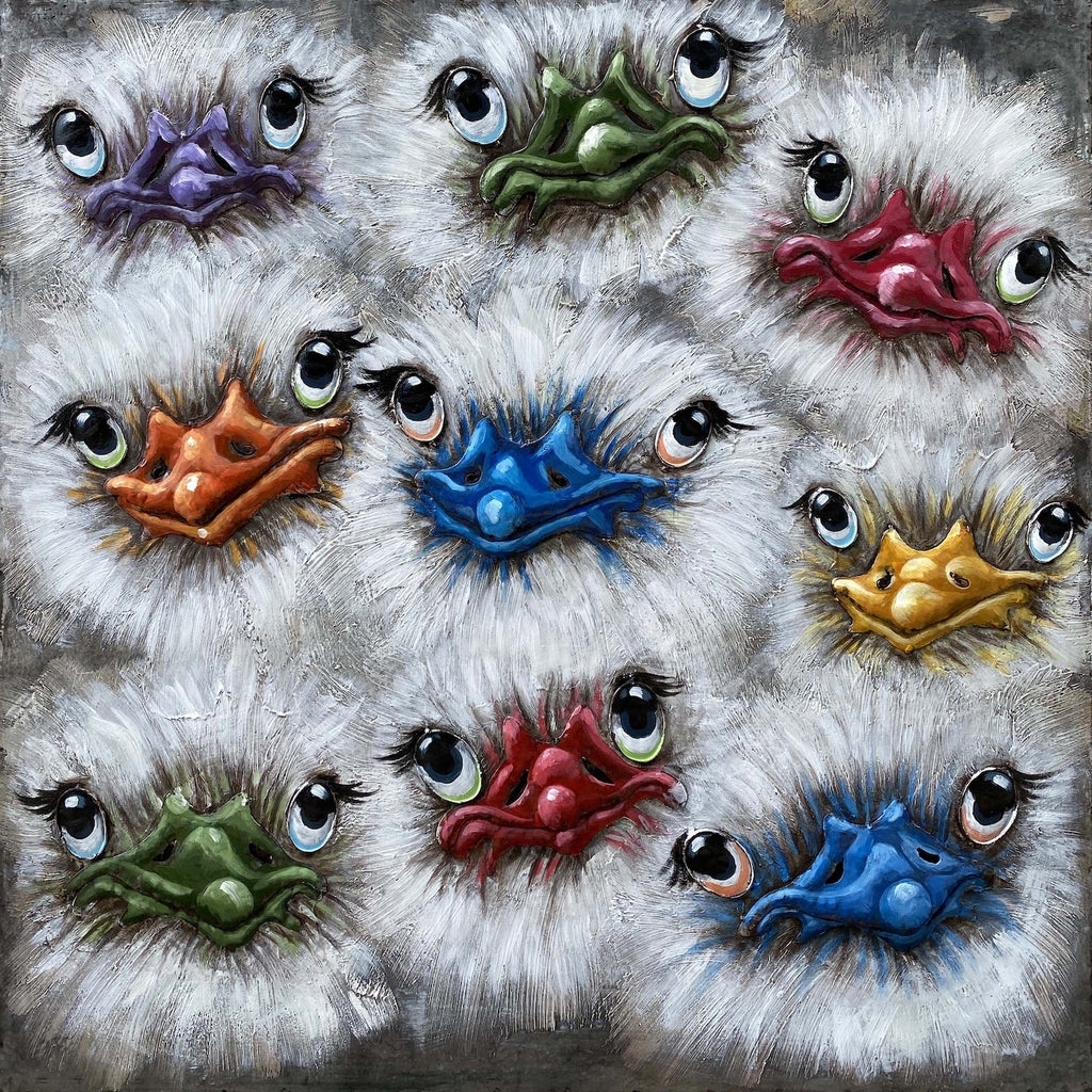 3D Metallbild Straußenküken - Das Holländische Möbelhaus