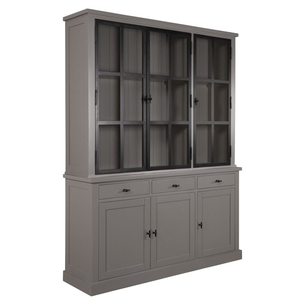 Landhausstil Buffetschrank Kubic Metall 6 Türen 3 Schübe 170 cm - Das Holländische Möbelhaus