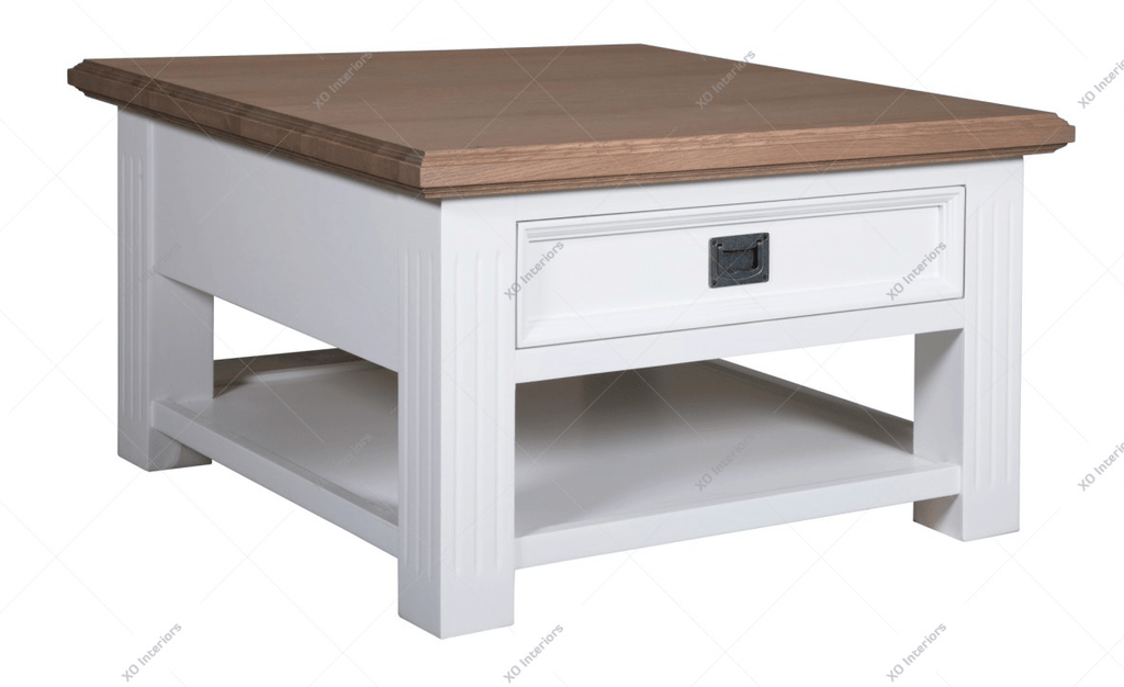 Landhausstil Couchtisch Chic Oak 80 cm - Das Holländische Möbelhaus