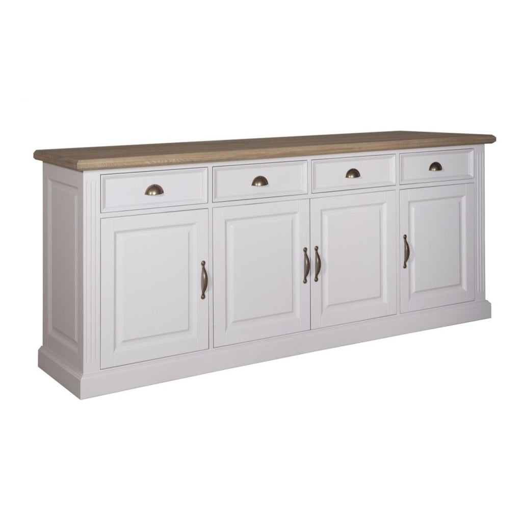 Landhausstil Sideboard Chic Oak 4 Türen 4 Schübe 224 cm - Das Holländische Möbelhaus