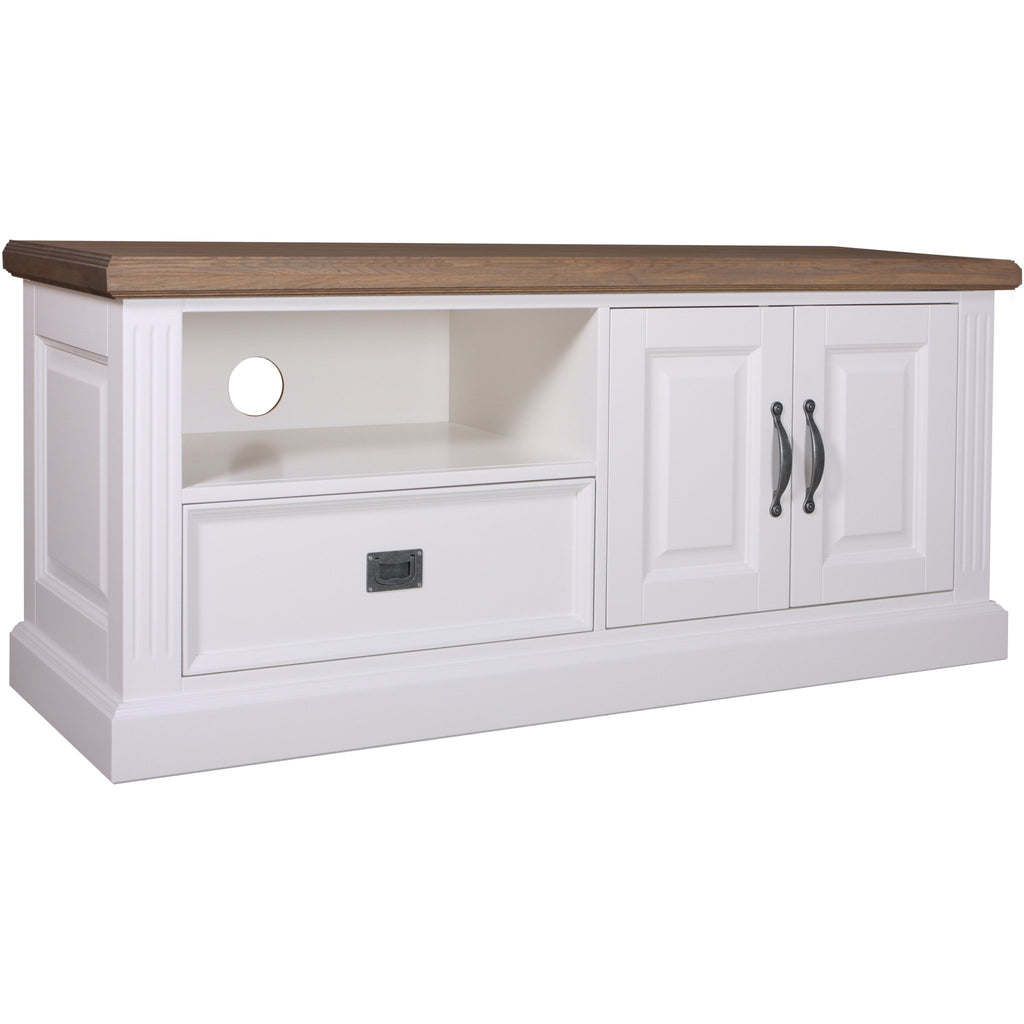 Landhausstil TV Kommode Chic Oak 2 Türen 1 Schub - Das Holländische Möbelhaus