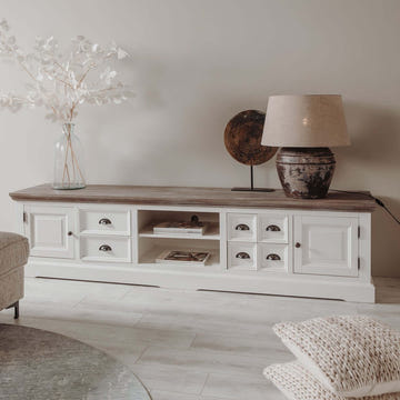 Landhausstil TV Kommode Fleur 220 cm - Das Holländische Möbelhaus