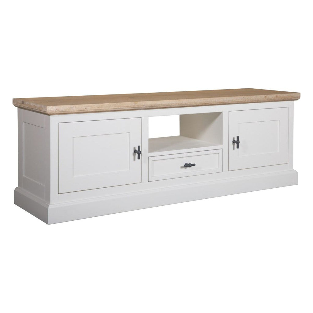 Landhausstil TV Sideboard Cosy Oak 2 Türen 1 Schub - Das Holländische Möbelhaus