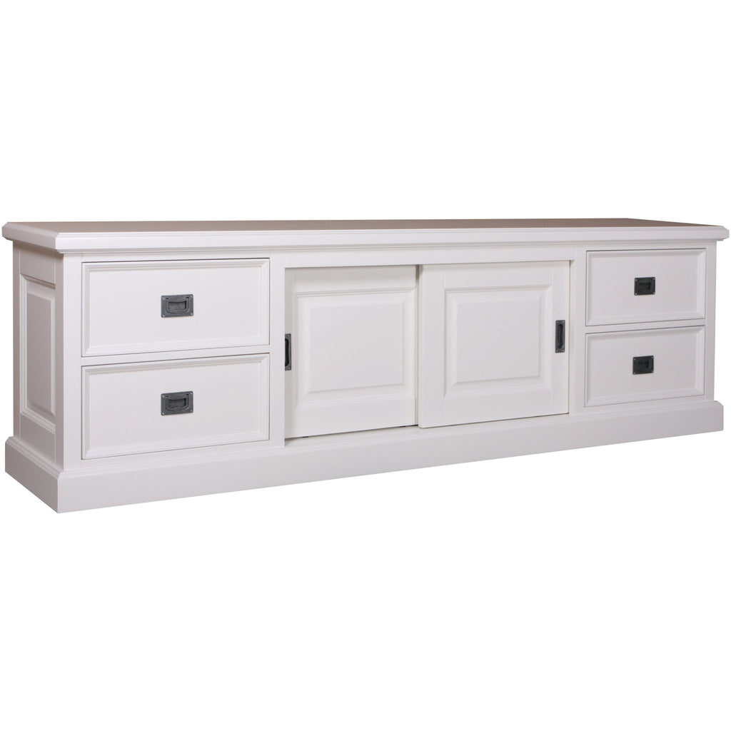 Landhausstil TV Sideboard Eyeglass 2 Schiebetüren 4 Schübe - Das Holländische Möbelhaus