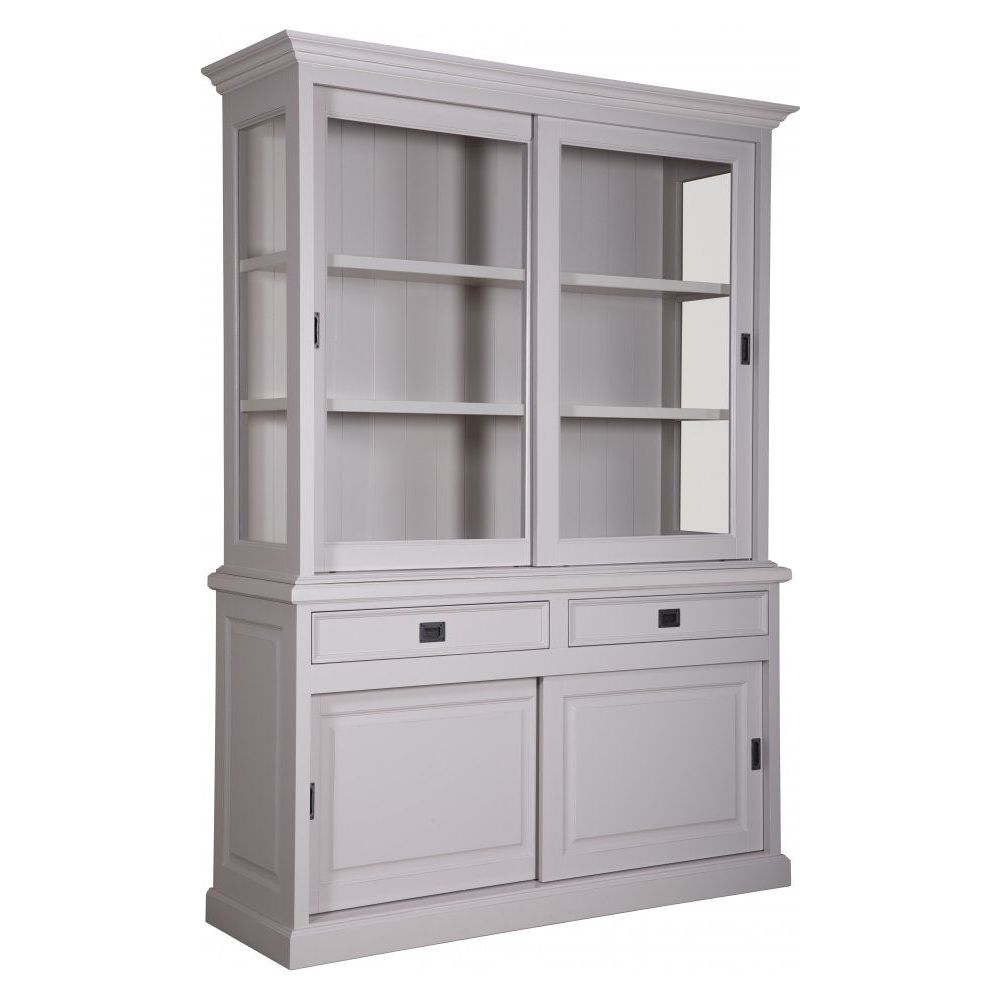 Landhausstil Vitrinenschrank Eyeglass 4 Türen 2 Schübe - Das Holländische Möbelhaus