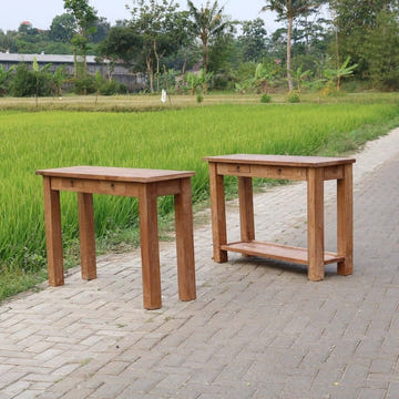 Teak Beistelltisch Post - Das Holländische Möbelhaus
