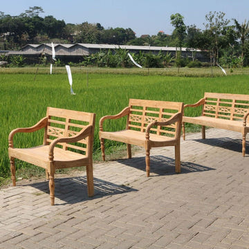 Teak Gartenbank Enie - Das Holländische Möbelhaus