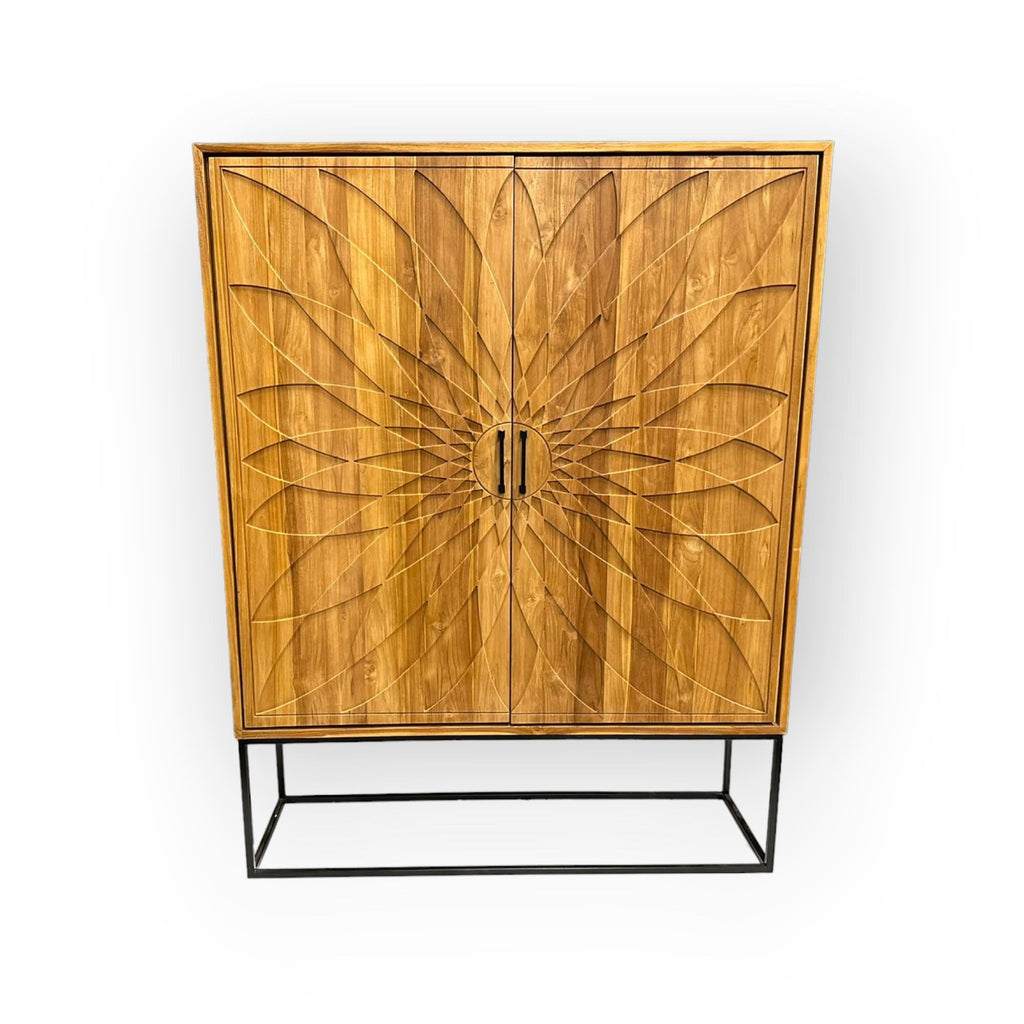 Teak Schrank Intan Acak natur 140 cm - Das Holländische Möbelhaus