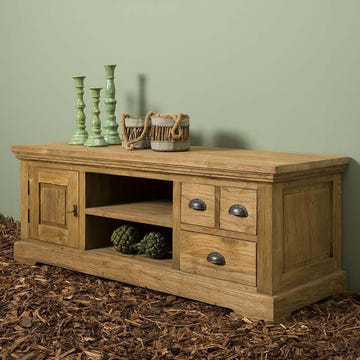 Teak TV Sideboard Bologna 145 - Das Holländische Möbelhaus