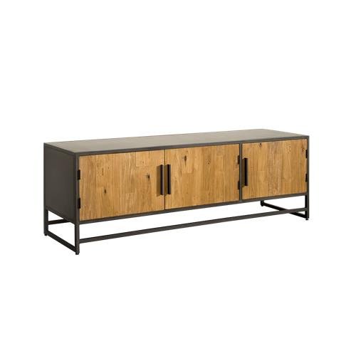 Teak TV Sideboard Felino 3 Türen 160 cm - Das Holländische Möbelhaus