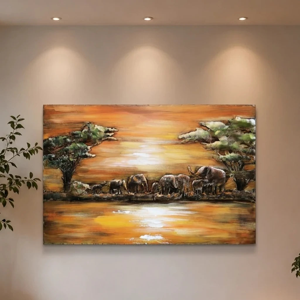 3D Metallbild Afrika