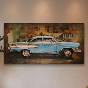 3D Metallbild Amerikanisches Auto