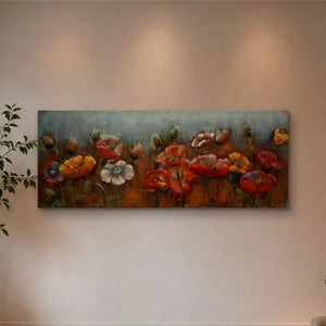 3D Metallbild Blumenwiese