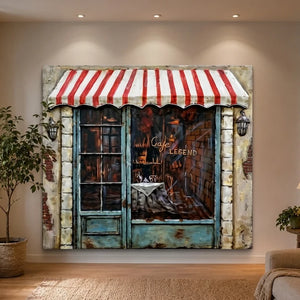 3D Metallbild Cafe Legend