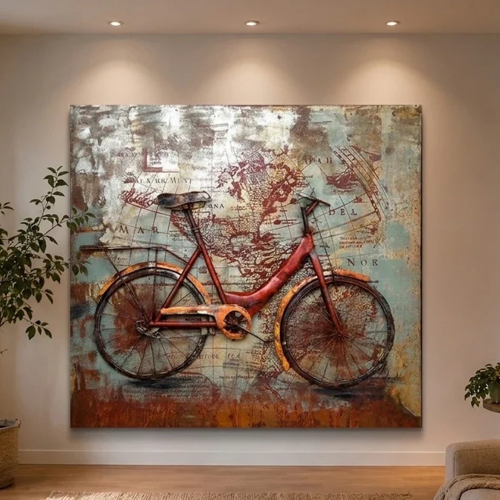 3D Metallbild Fahrrad