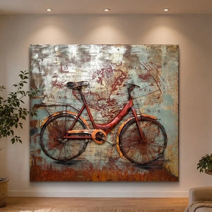 3D Metallbild Fahrrad