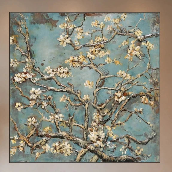 3D Metallbild Mandelblüte
