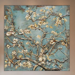 3D Metallbild Mandelblüte