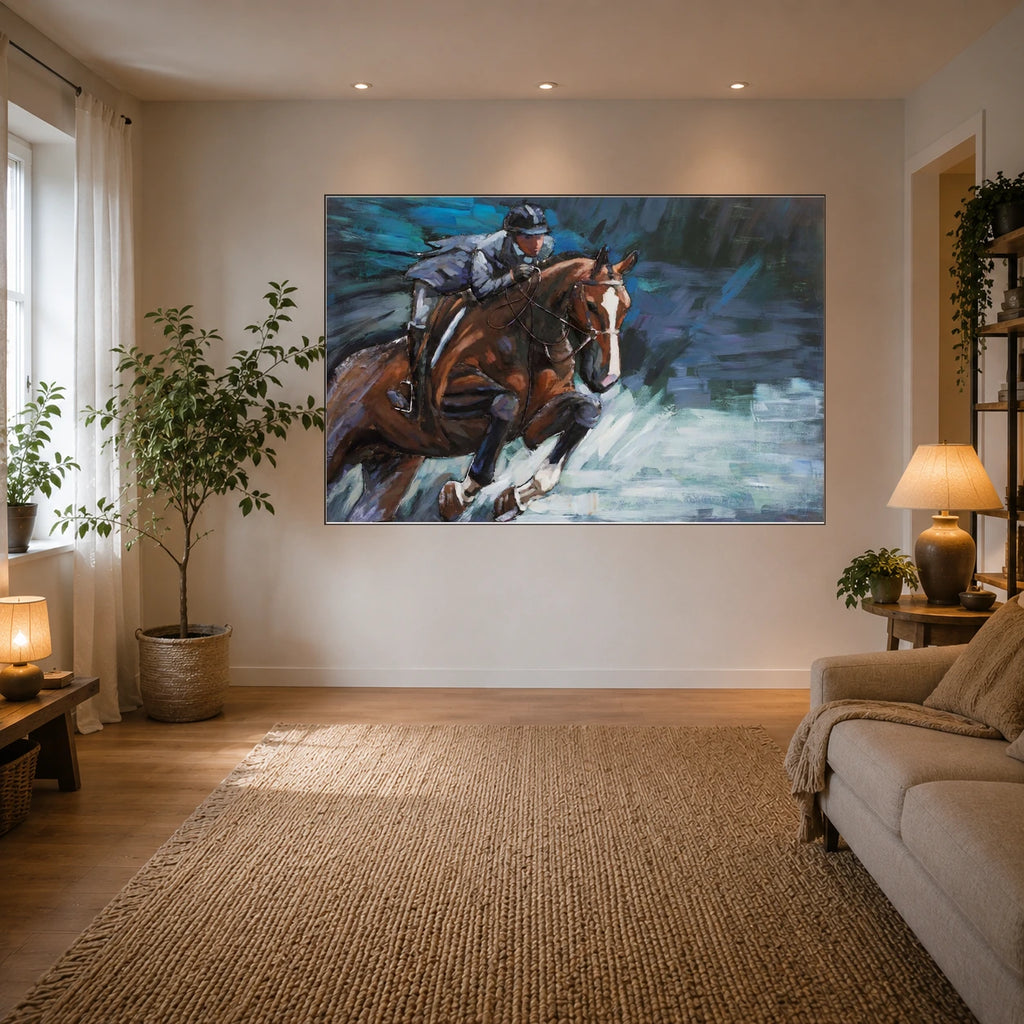 3D Metallbild Reiter