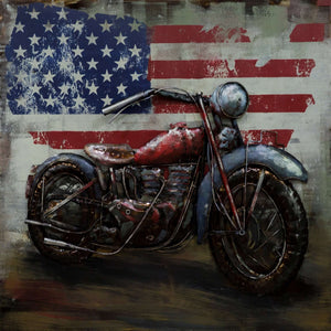 3D Metallbild American Chopper