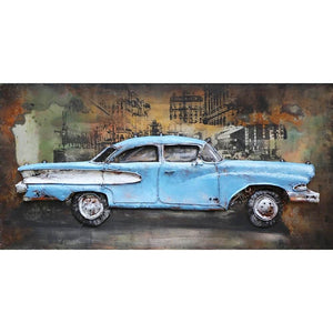 3D Metallbild Amerikanisches Auto