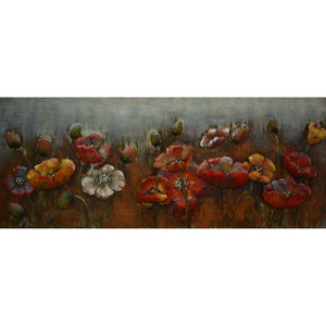3D Metallbild Blumenwiese
