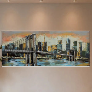 3D Metallbild Brooklyn Bridge