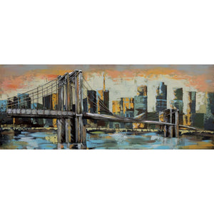 3D Metallbild Brooklyn Bridge