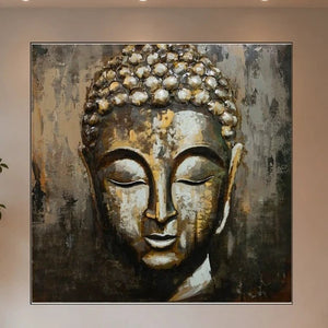 3D Metallbild Buddha