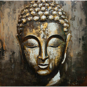 3D Metallbild Buddha