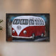 3D Metallbild Bulli Rot-Weiß - Das Holländische Möbelhaus