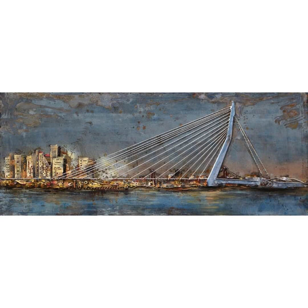 3D Metallbild Erasmusbrücke - Das Holländische Möbelhaus
