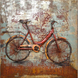 3D Metallbild Fahrrad