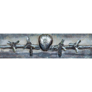 3D Metallbild Flugzeug