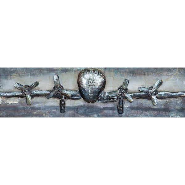 3D Metallbild Flugzeug - Das Holländische Möbelhaus
