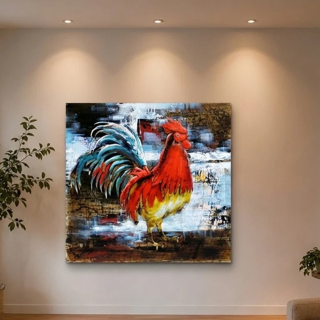 3D Metallbild Huhn - Das Holländische Möbelhaus
