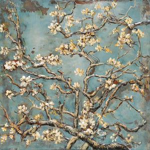 3D Metallbild Mandelblüte