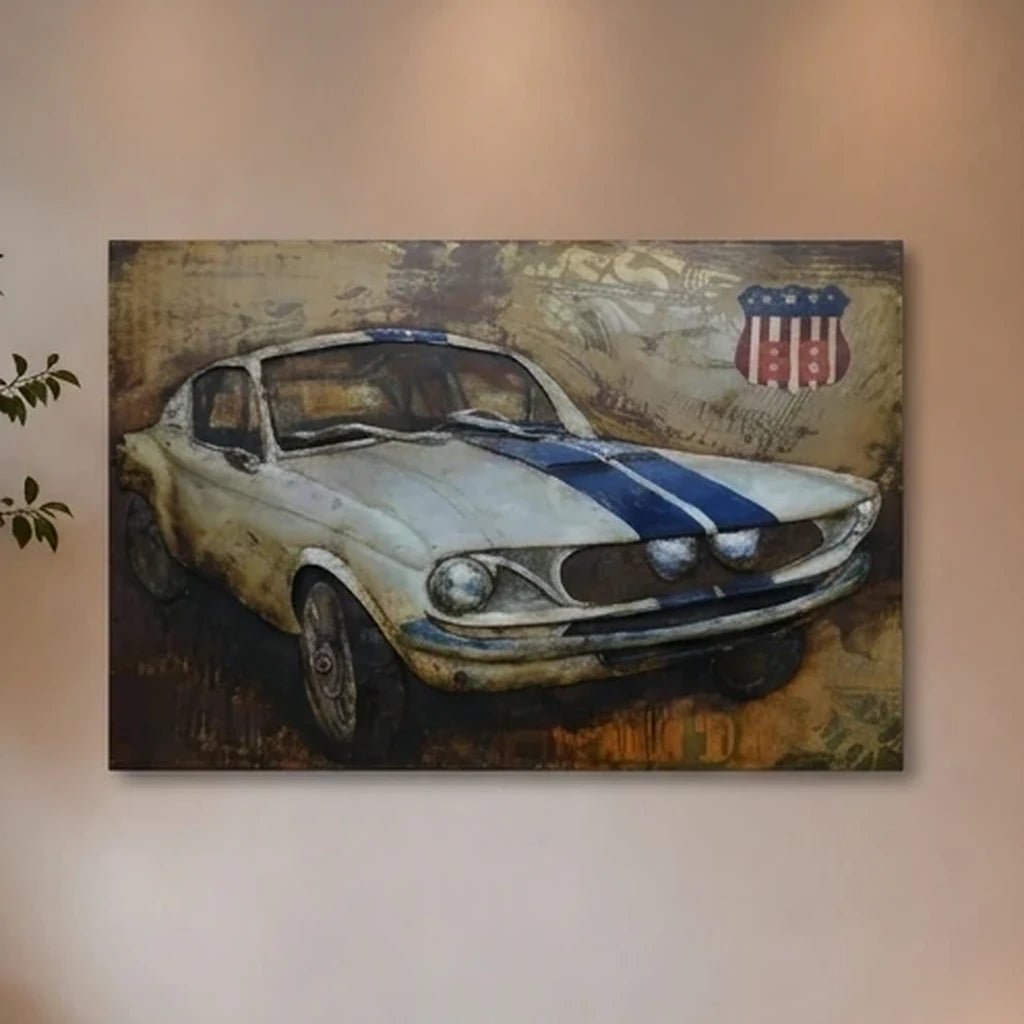 3D Metallbild Muscle-Car - Das Holländische Möbelhaus