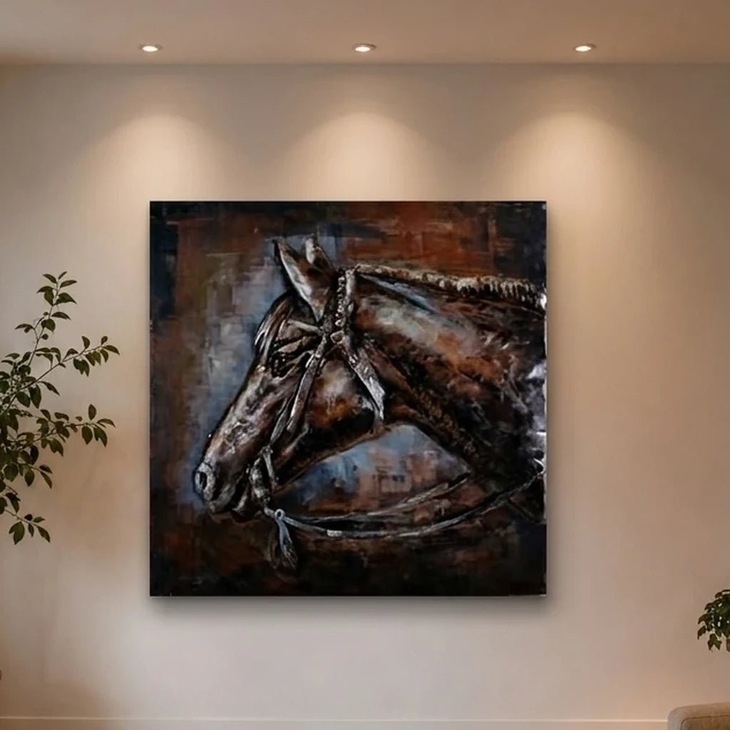 3D Metallbild Pferdekopf - Das Holländische Möbelhaus