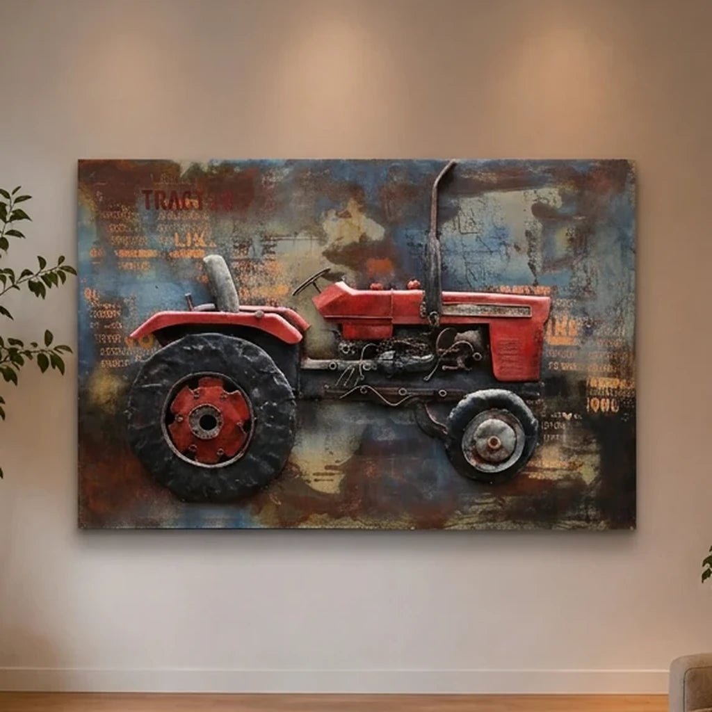 3D Metallbild Traktor - Das Holländische Möbelhaus