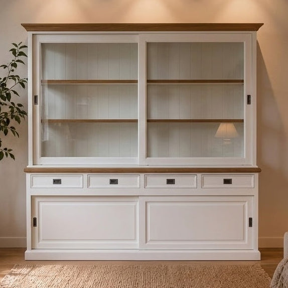 Landhausstil Buffetschrank Eyeglass Oak 4 Schiebetüren 4 Schübe