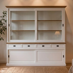 Landhausstil Buffetschrank Eyeglass Oak 4 Schiebetüren 4 Schübe