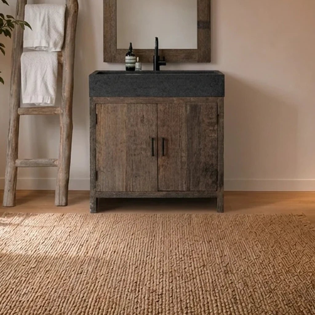 Badezimmer Kommode Brügge inkl. Waschbecken inkl. Wasserhahnloch 90 cm - Das Holländische Möbelhaus