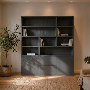 Bücherschrank Field 2 Türen 2 Schübe